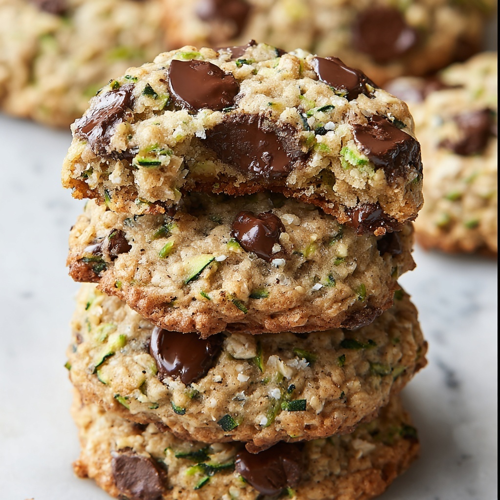 Zucchini Oat Chocolate Chip Cookies Recipe - Recipe Image