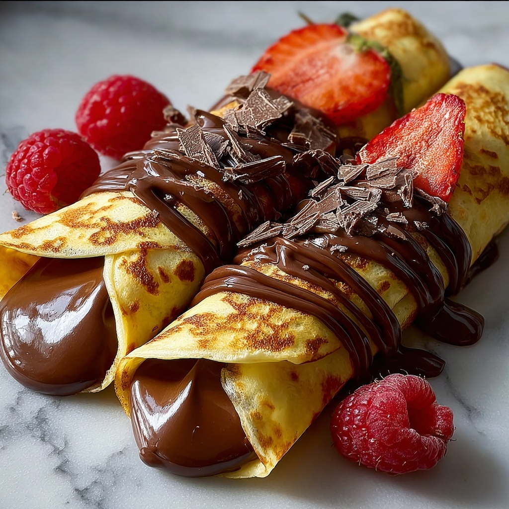 Handmade Chocolate-Filled Rolled Crêpes Recipe - Recipe Image