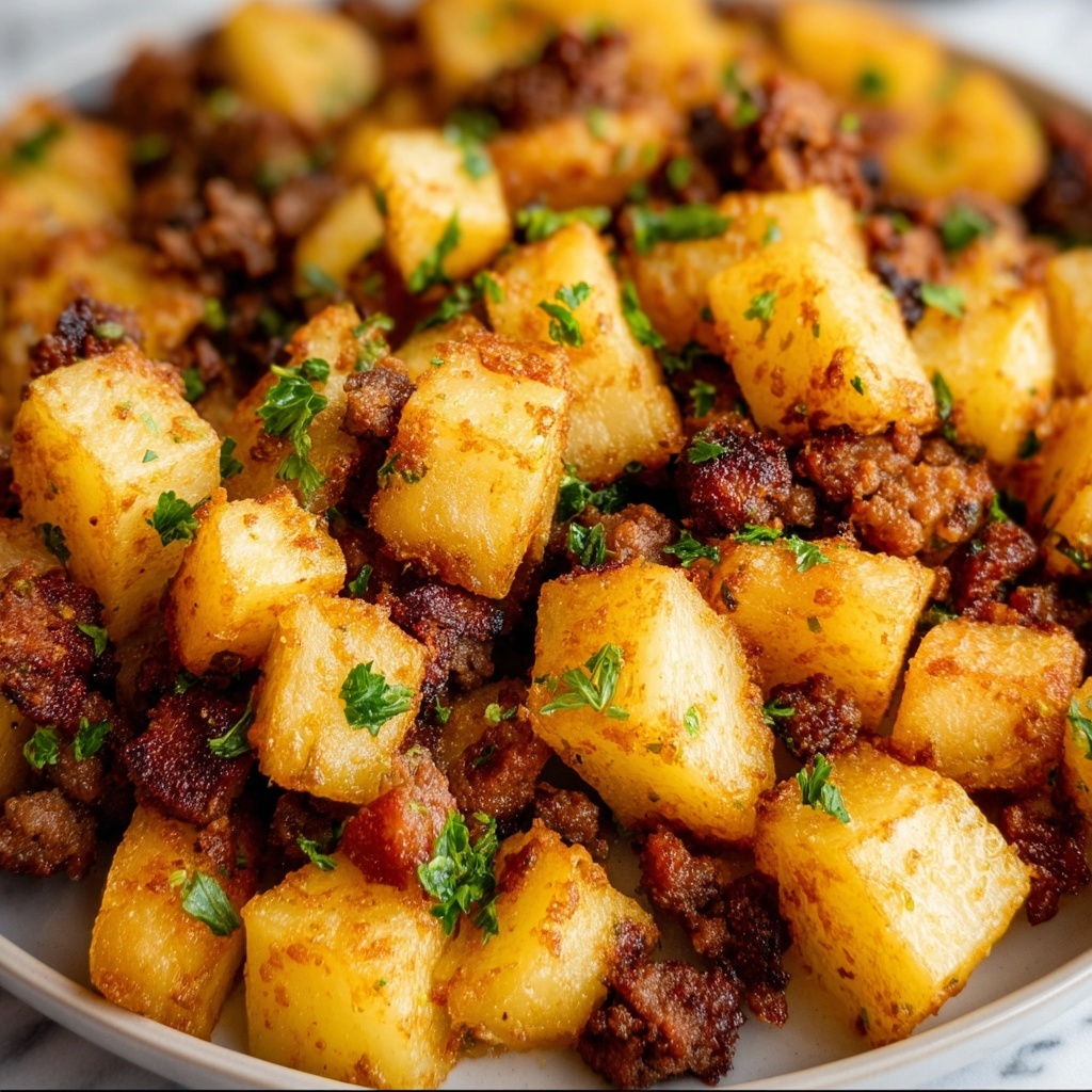 Classic Corned Beef Hash with Crispy Potatoes and Fried Eggs Recipe - Recipe Image