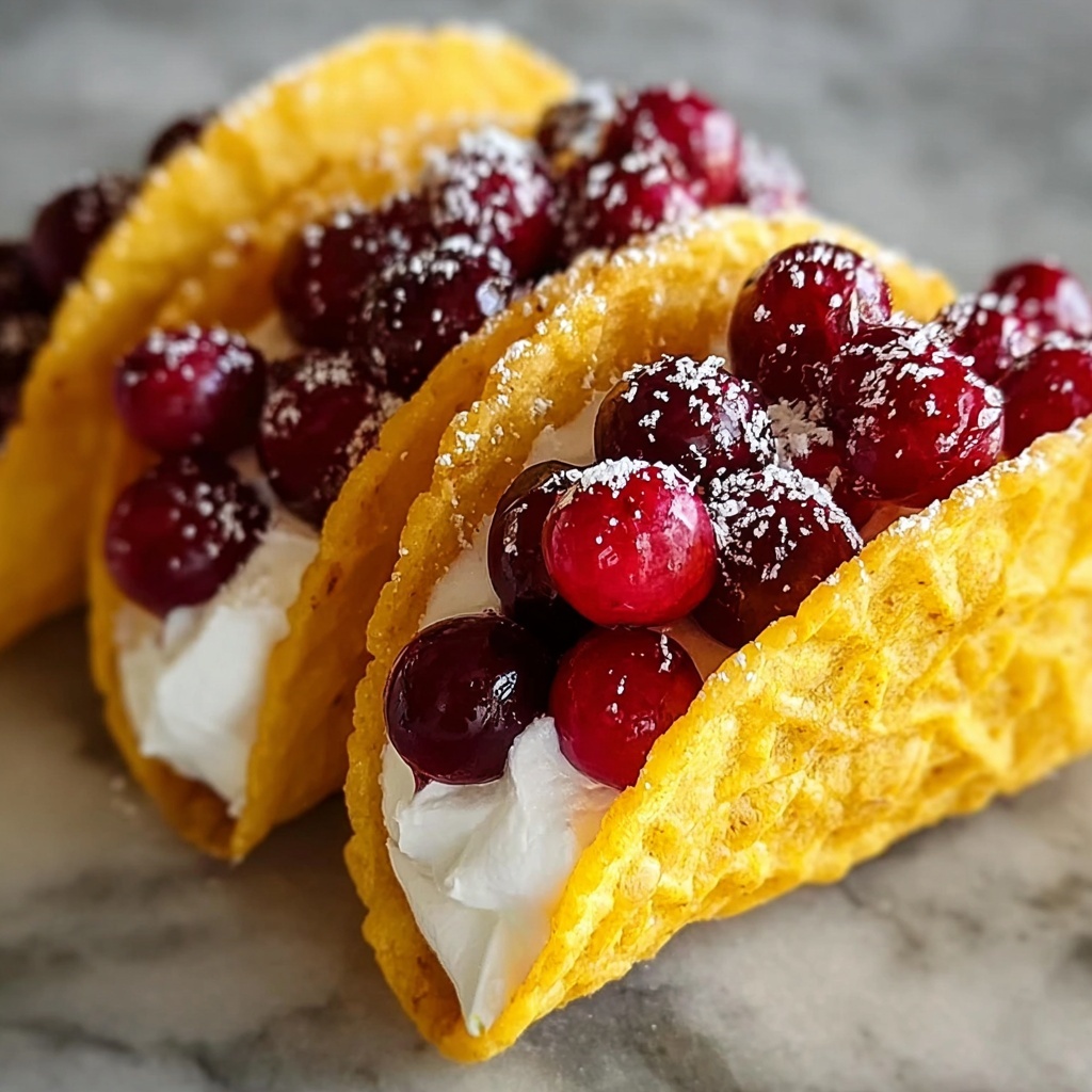 Cherry Cheesecake Tacos Recipe - Recipe Image