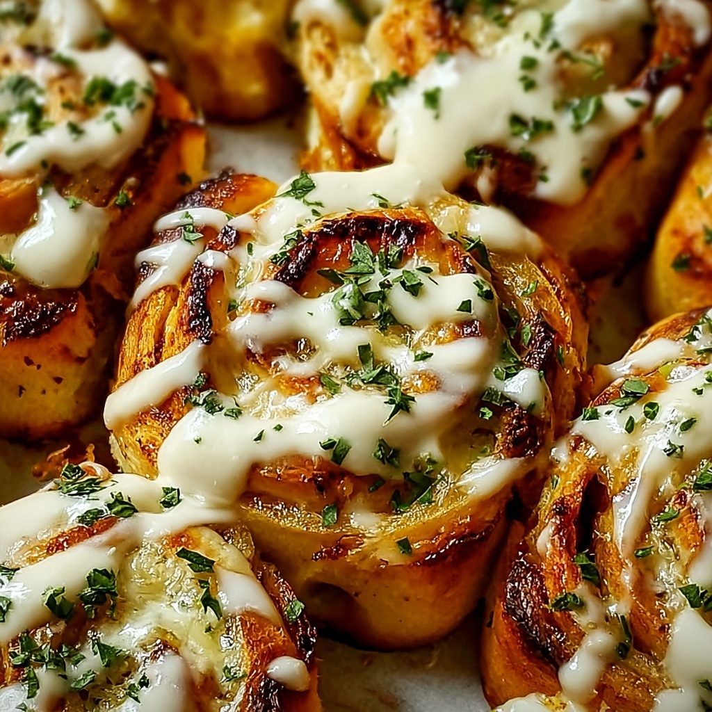 Cajun Blackened Chicken Alfredo Pizza Rolls Recipe - Recipe Image