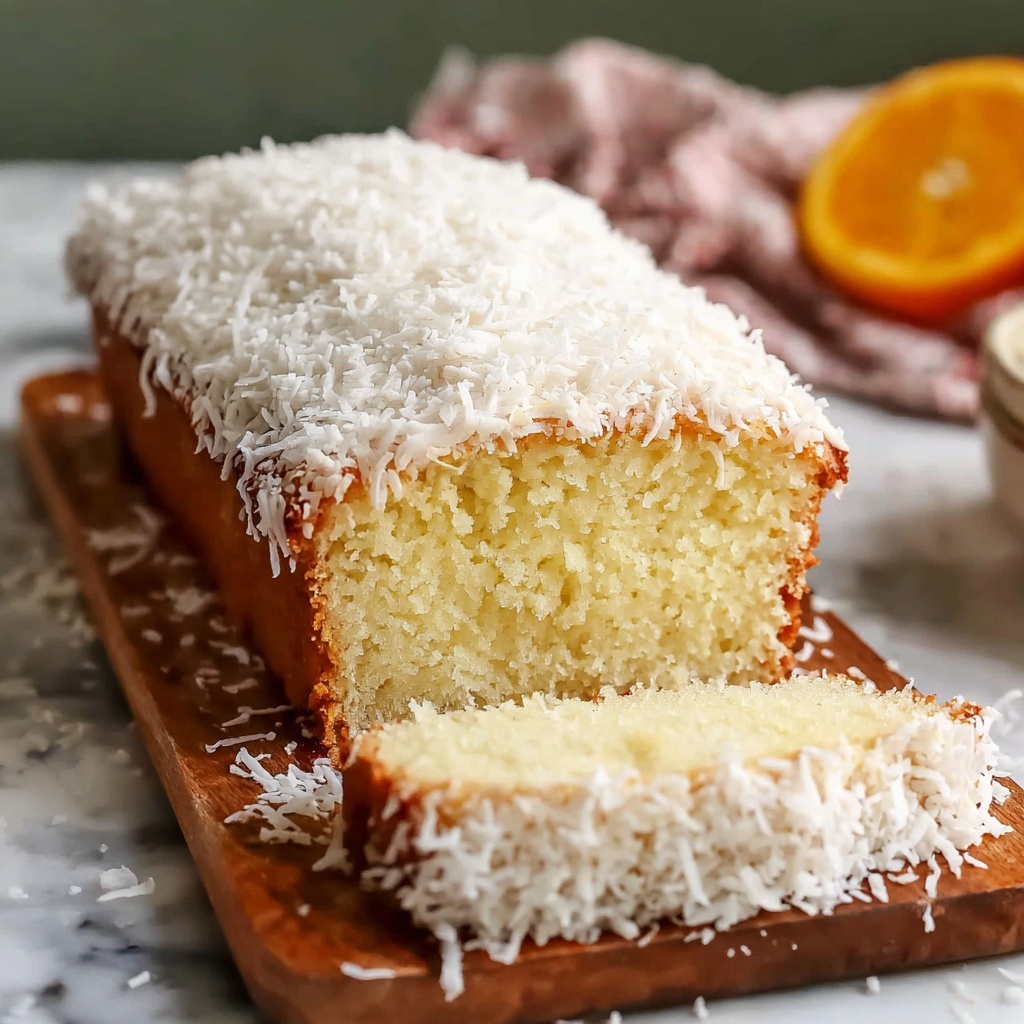 The Best & Easiest Coconut Loaf Cake Ever Recipe - Recipe Image