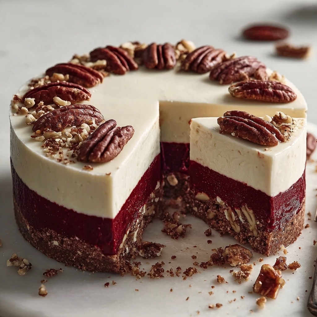 Butter Pecan Red Velvet Cheesecake Recipe - Recipe Image