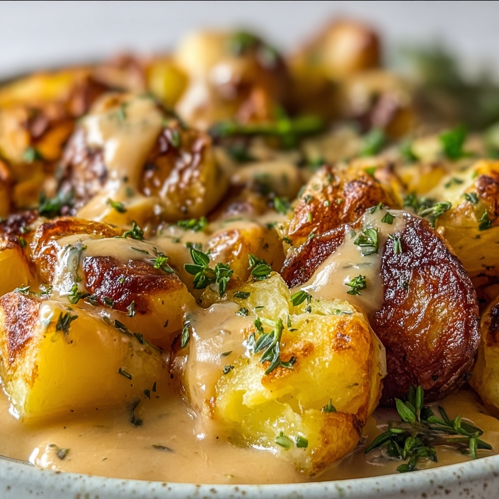 Honey Mustard Smashed Potatoes Recipe - Recipe Image
