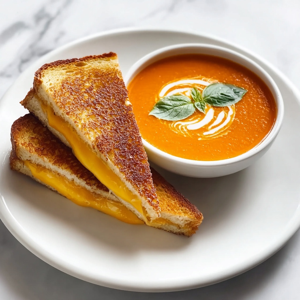 Easy Tomato Soup with Grilled Cheese Recipe - Recipe Image