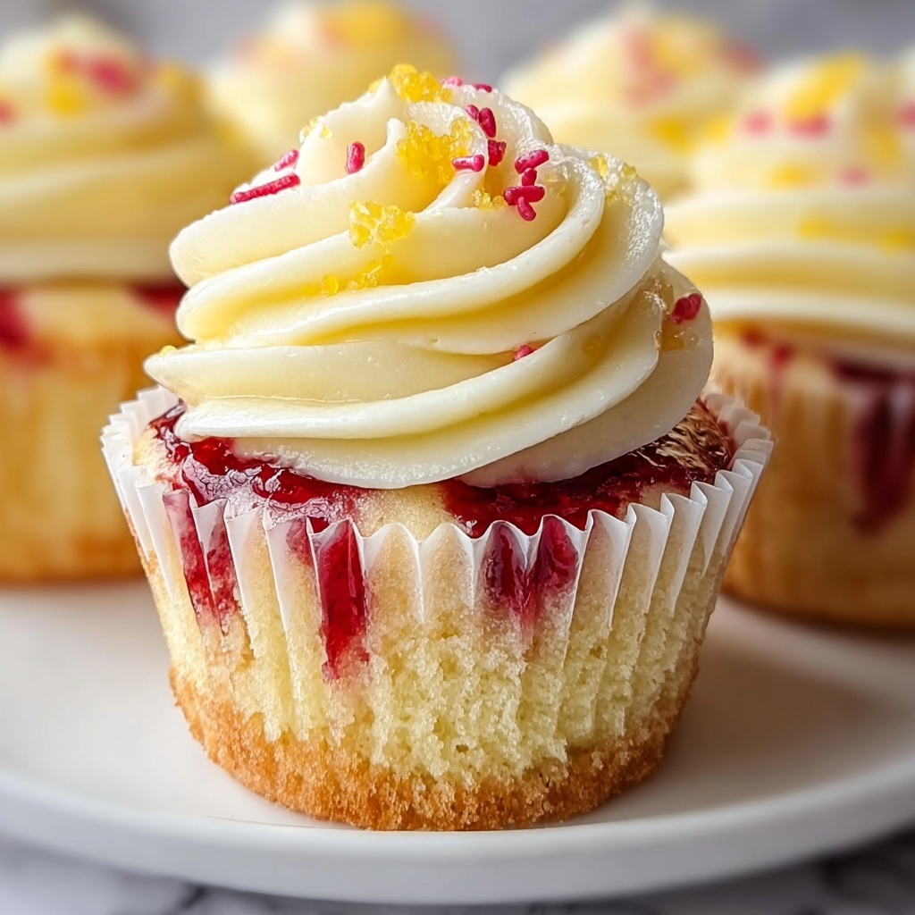 Lemon Raspberry Cupcakes Recipe - Recipe Image