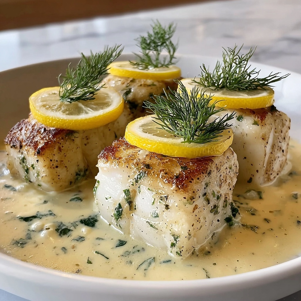 Baked Cod with Lemon-Dill Sauce Recipe - Recipe Image