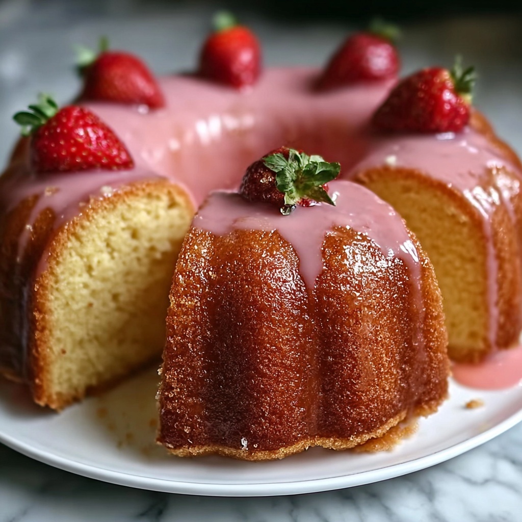 Strawberry Buttermilk Pound Cake Recipe - Recipe Image