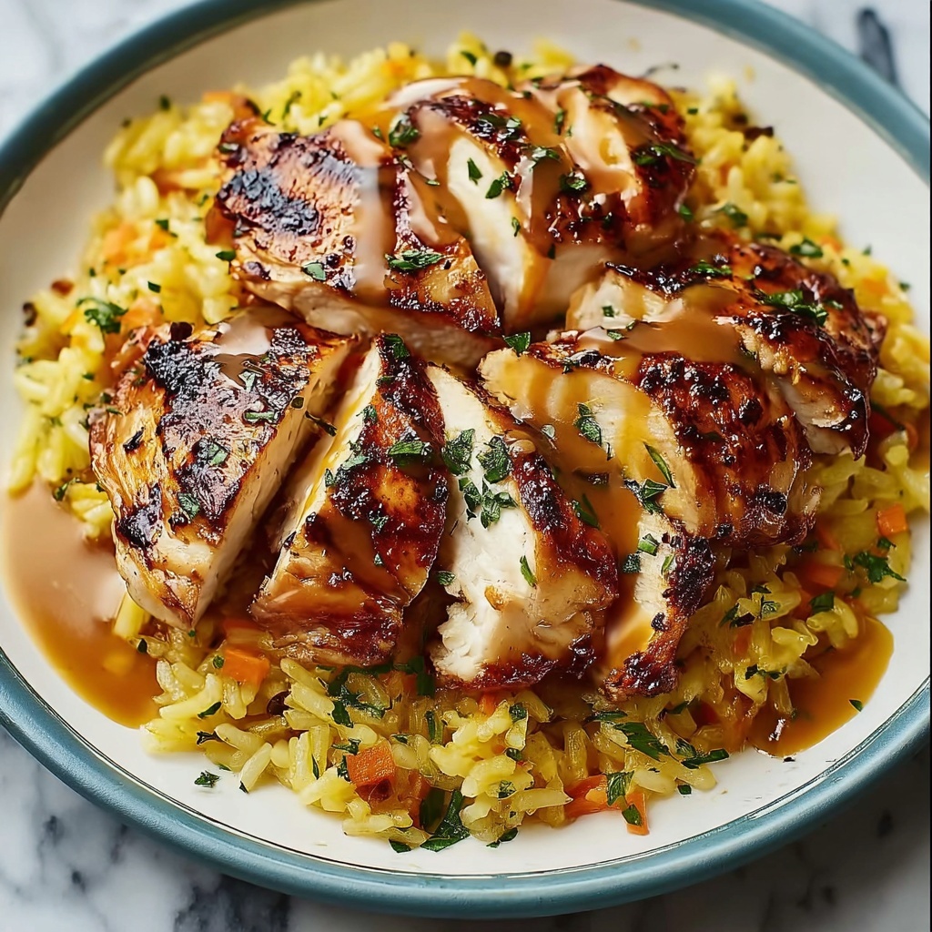 Smothered Chicken and Rice Recipe - Recipe Image