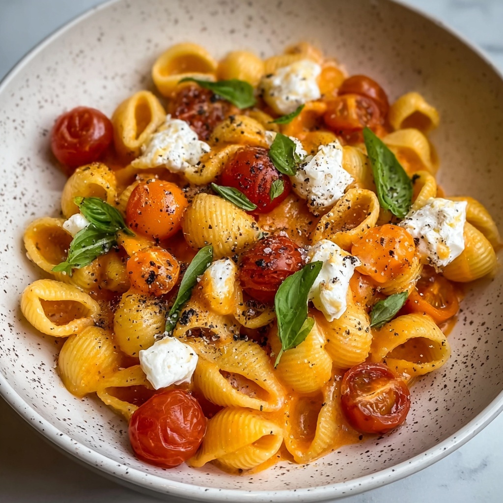 Spicy Tomato Burrata Pasta Recipe - Recipe Image