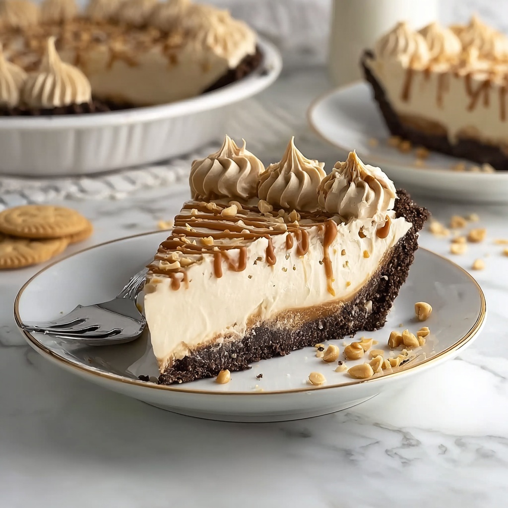 No Bake Cream Cheese Peanut Butter Pie Recipe - Recipe Image