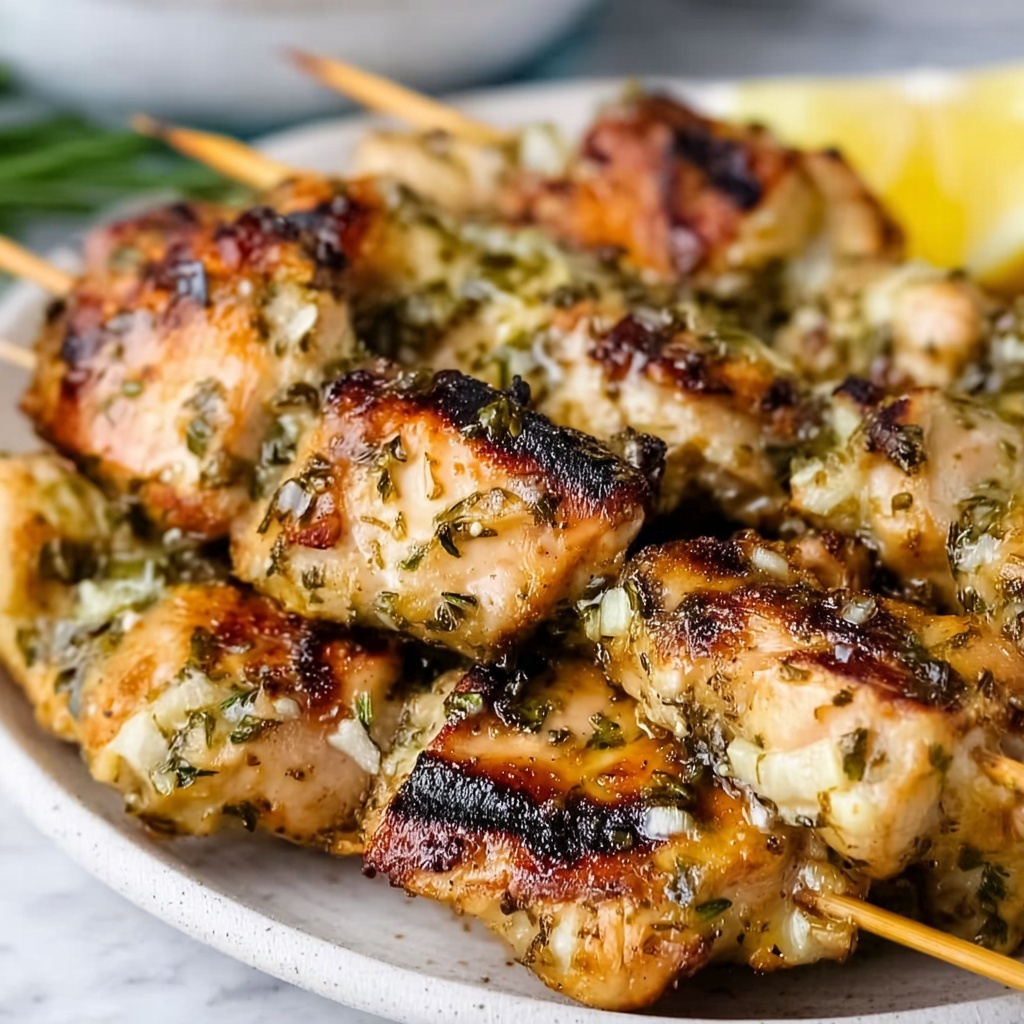 Garlic Parmesan Chicken Kebabs Recipe - Recipe Image