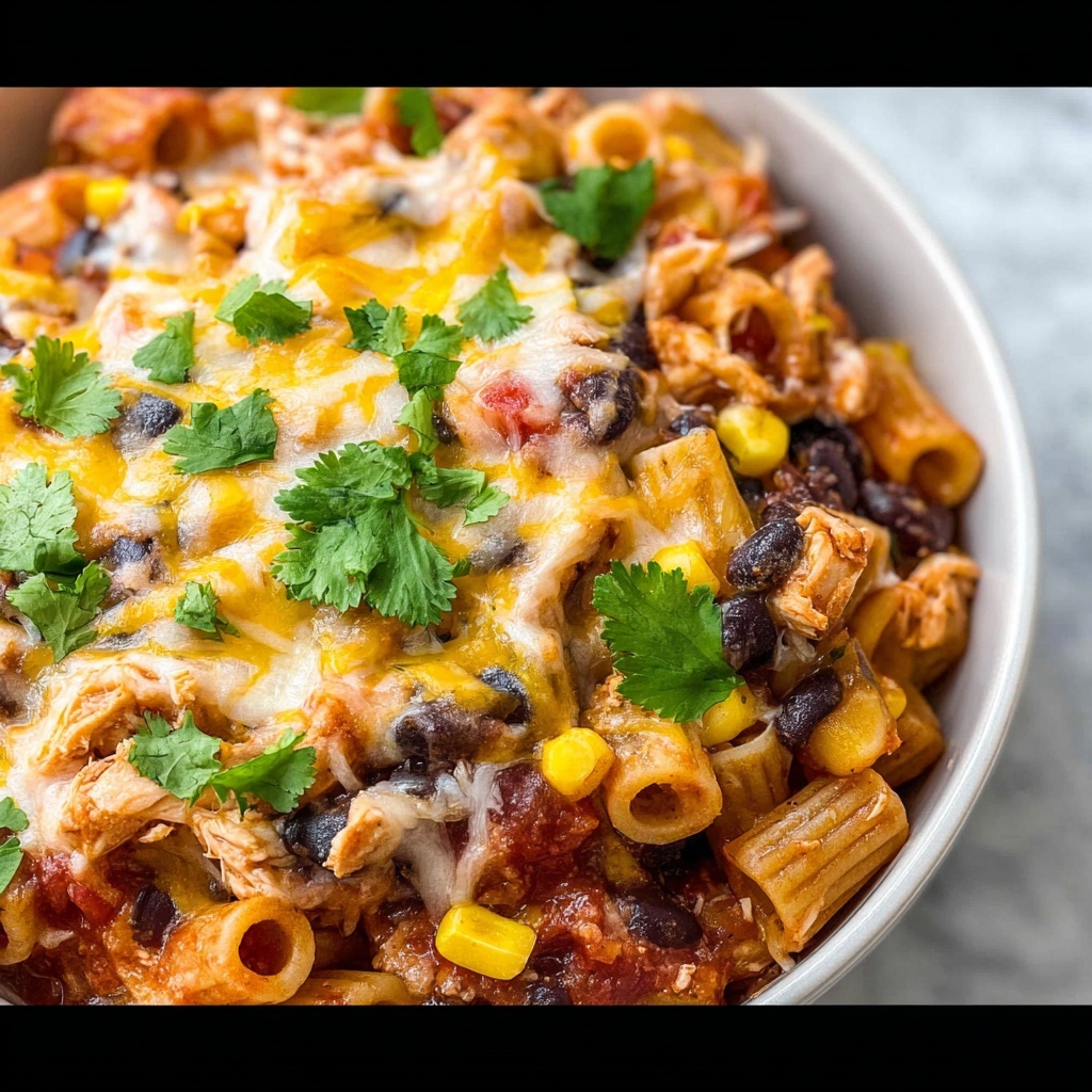 Slow Cooker Chicken Enchilada Pasta Recipe - Recipe Image