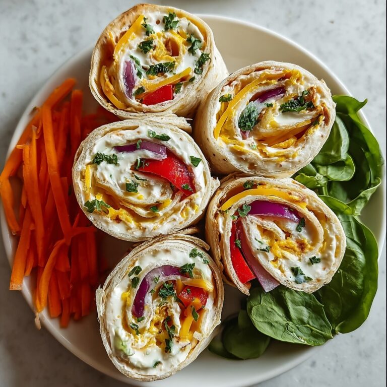 Fresh Vegetable Tortilla Roll Ups Recipe