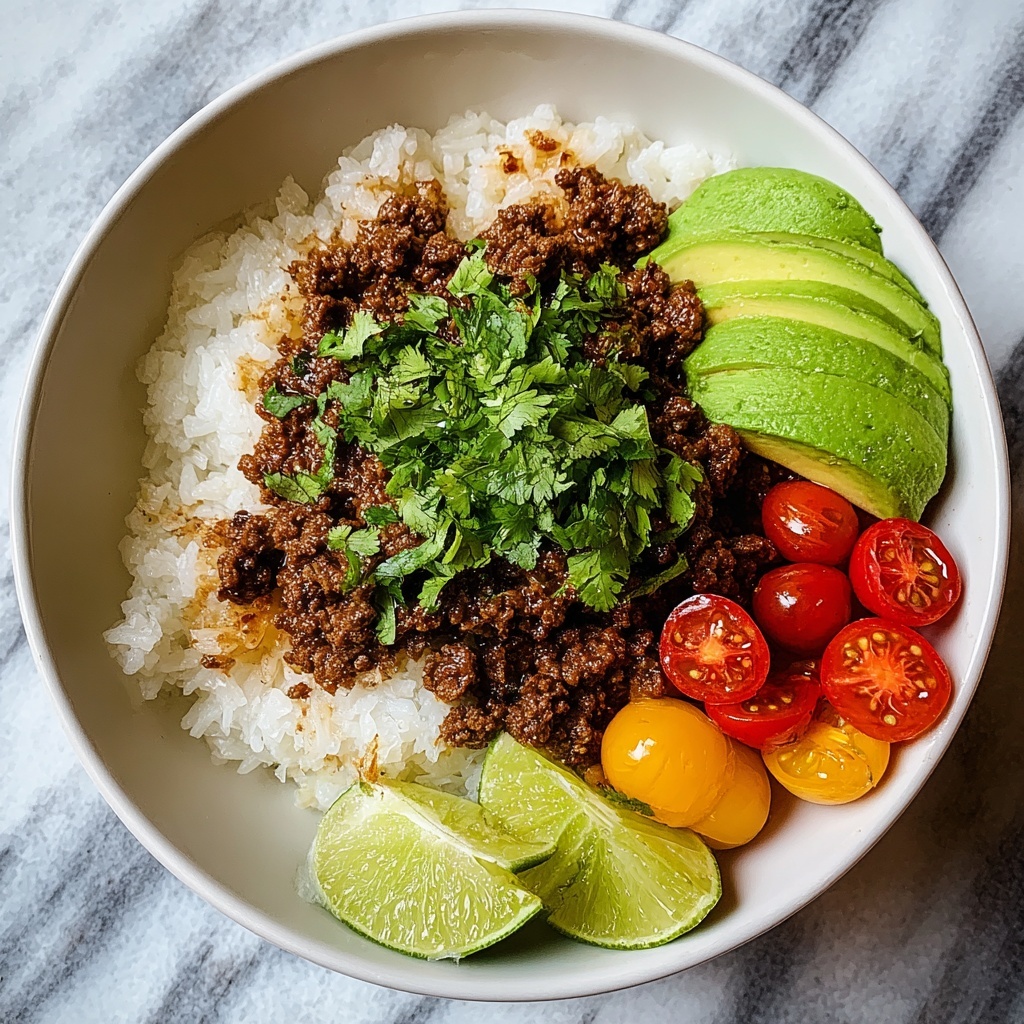 Ground Beef Hot Honey Bowl Recipe - Recipe Image