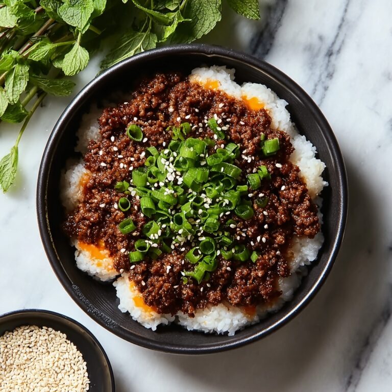 Korean Ground Beef Bowl Recipe