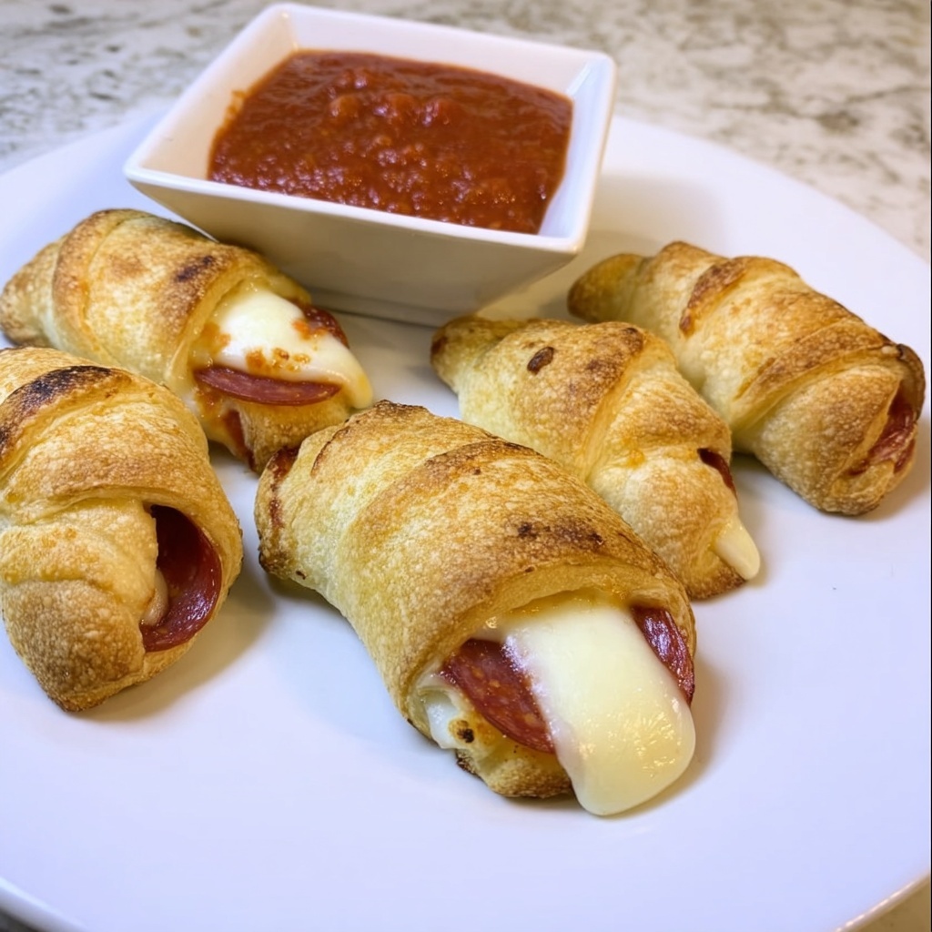 Crescent Pepperoni Roll-Ups Recipe - Recipe Image