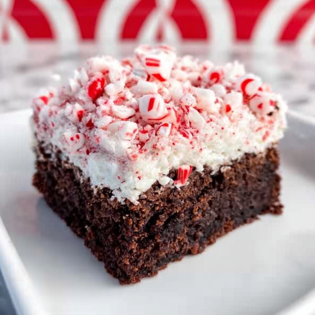 Chocolate Peppermint Poke Cake Recipe - Recipe Image