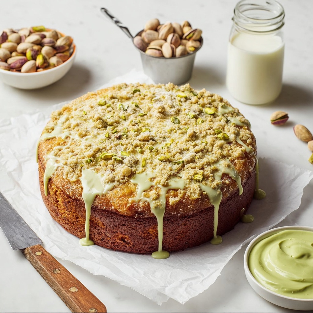 Vegan Pistachio Coffee Cake Recipe - Recipe Image
