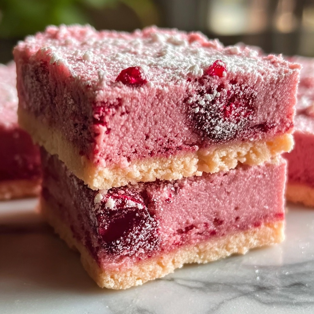 No-Bake Valentine Raspberry Bars Recipe - Recipe Image