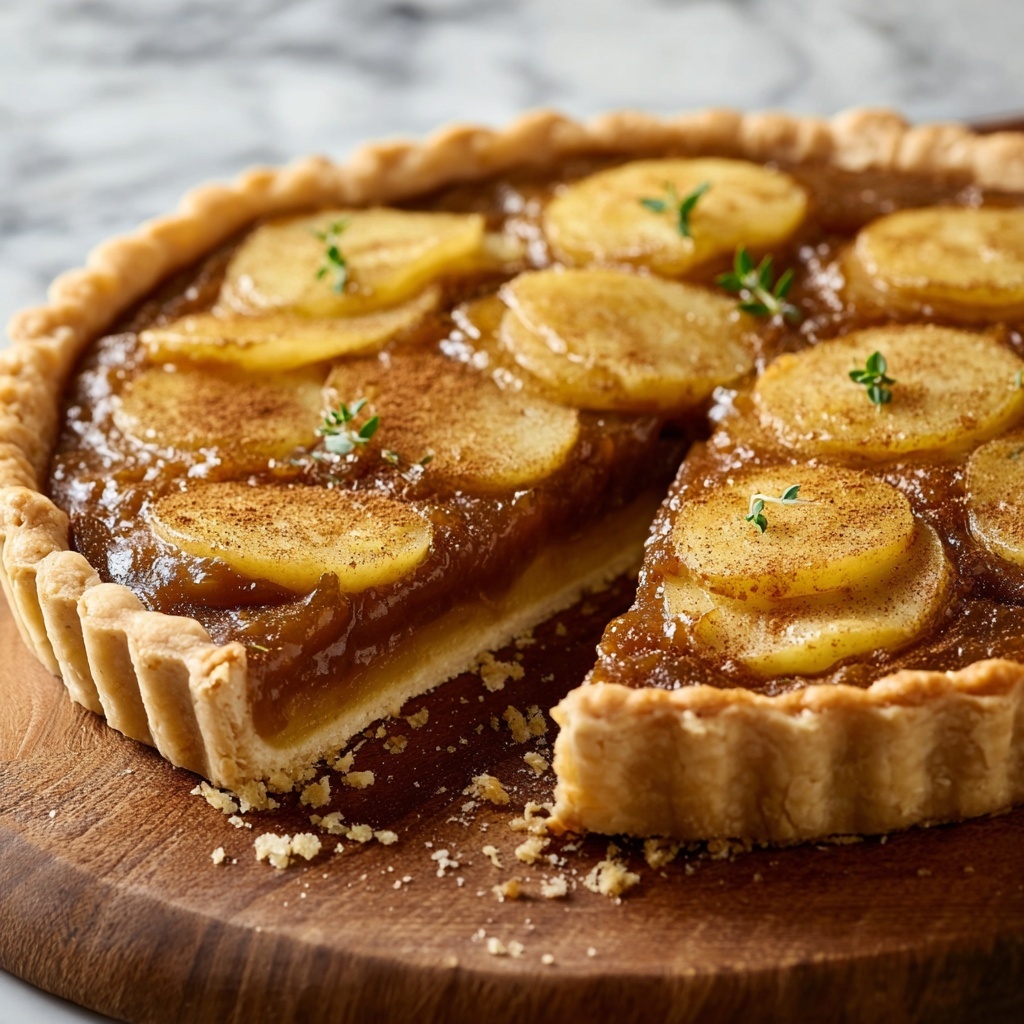 Dutch Pear Pie with Spiced Caramel Sauce Recipe - Recipe Image