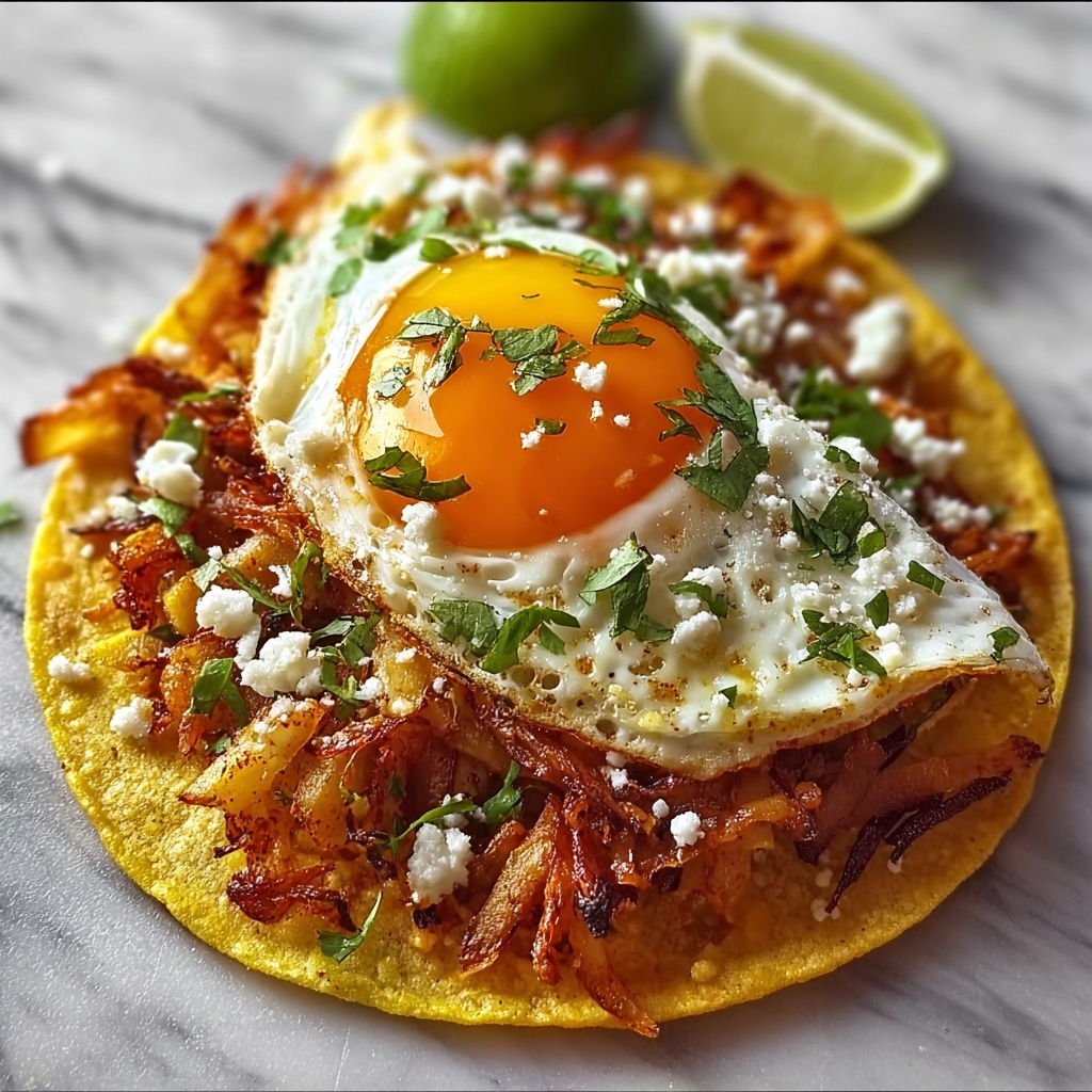 Crispy Potato, Egg & Cheese Taco Recipe - Recipe Image