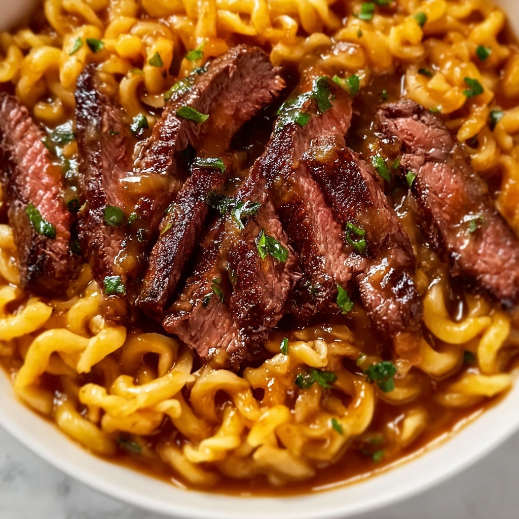One-Pot Smoky Honey BBQ Steak Pasta Recipe - Recipe Image
