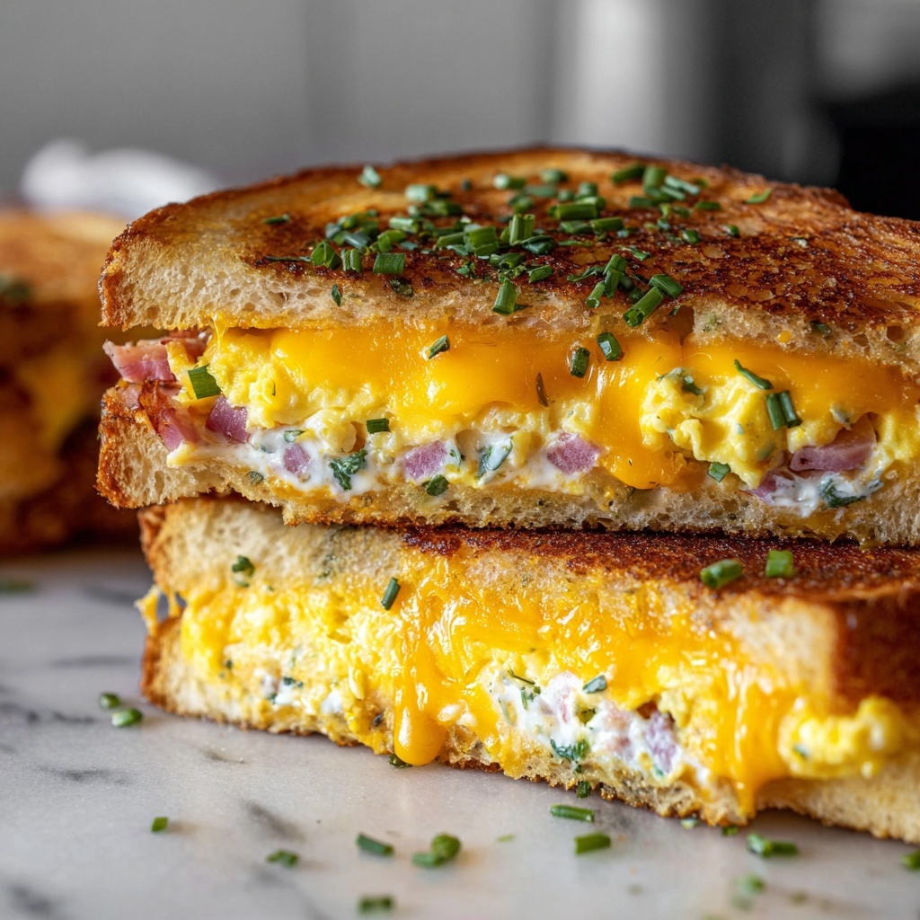 Spicy Cheddar & Cream Cheese Egg Sandwich Recipe - Recipe Image
