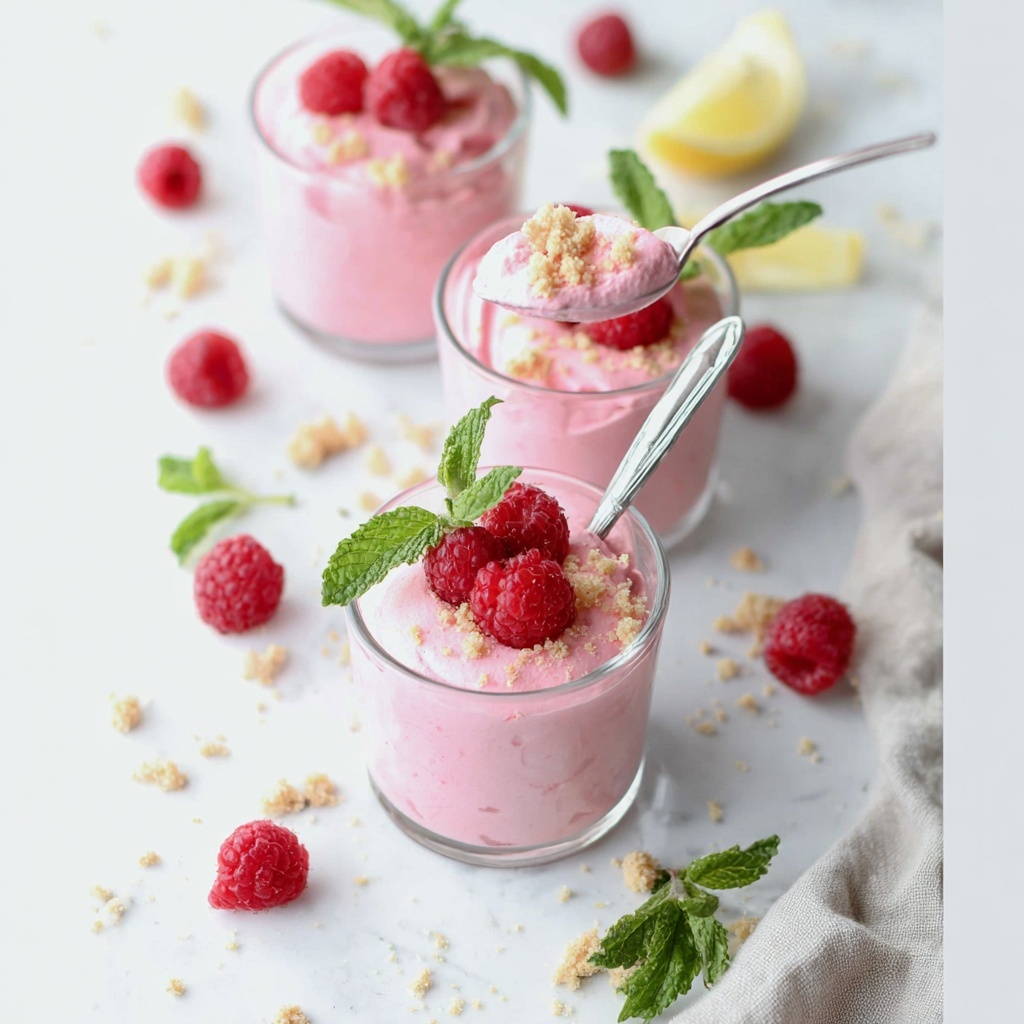 No-Bake Raspberry Lemon Cheesecake Recipe - Recipe Image