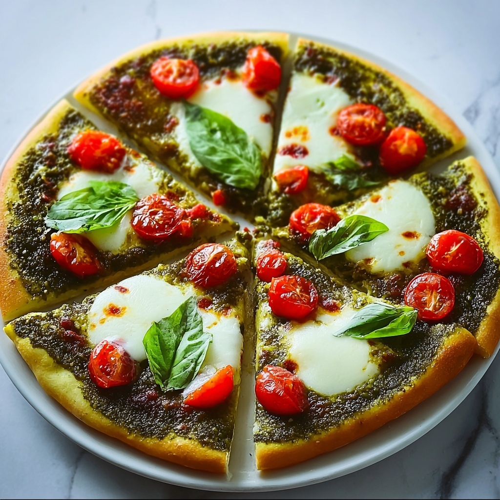 Veggie Garden Pesto Pizza Recipe - Recipe Image