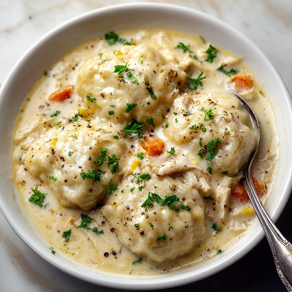 Creamy Chicken and Dumplings Recipe - Recipe Image