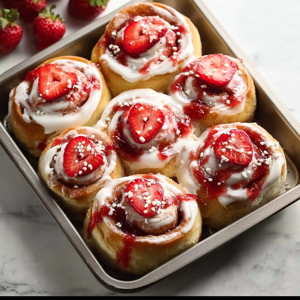 Strawberry Cheesecake Cinnabon Rolls Recipe - Recipe Image
