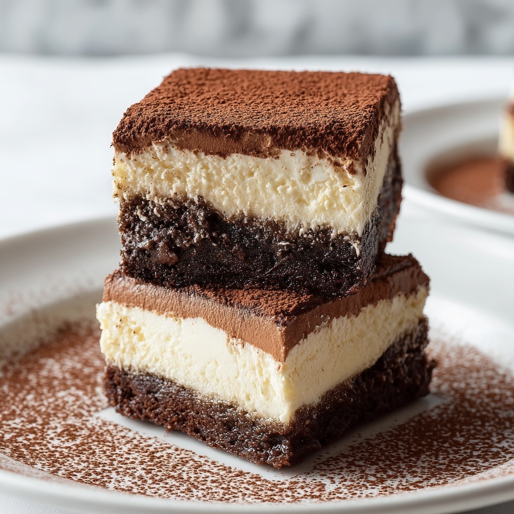 The Best Tiramisu Brownies Recipe - Recipe Image