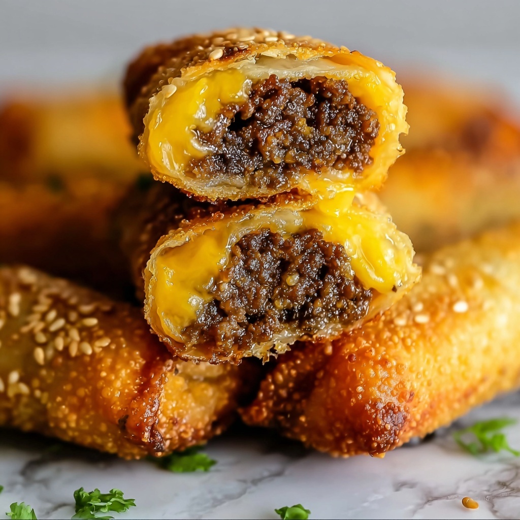 Cheeseburger Egg Rolls Recipe - Recipe Image