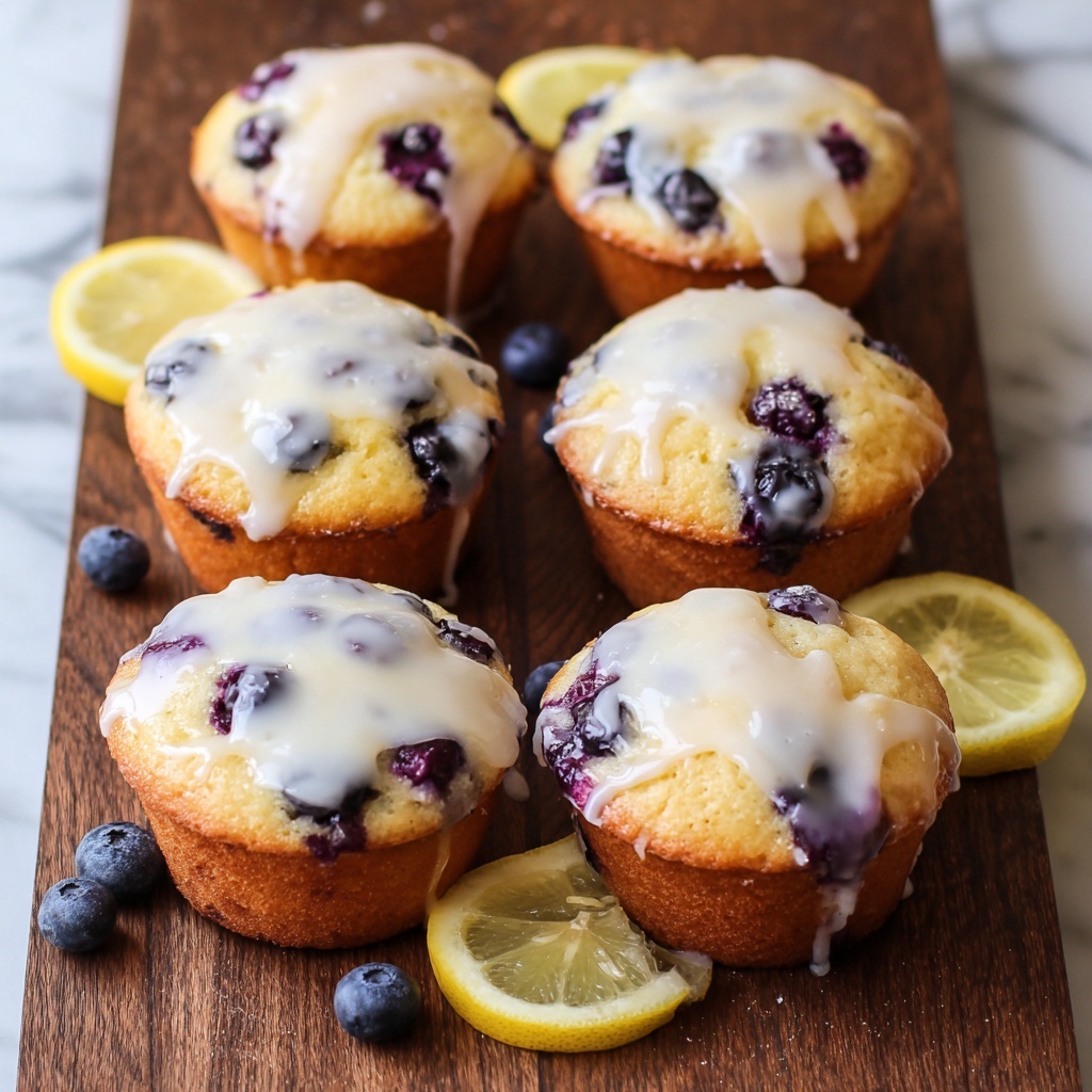 Blueberry Muffins with Lemon Glaze Recipe - Recipe Image