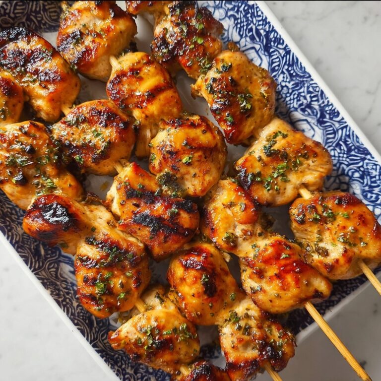 Oven-Baked Chicken Skewers with Lemon and Spices Recipe