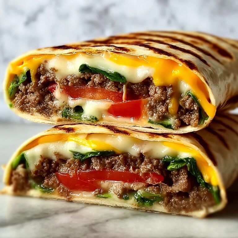 Grilled Cheeseburger Wraps Recipe