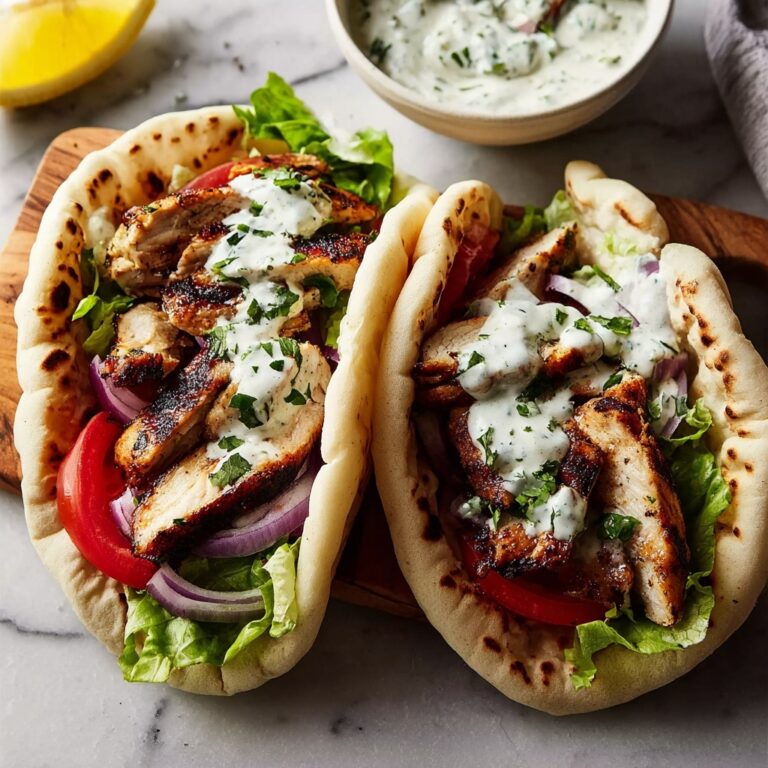 Greek-Style Chicken Gyros with Homemade Tzatziki and Fresh Greek Salad Recipe
