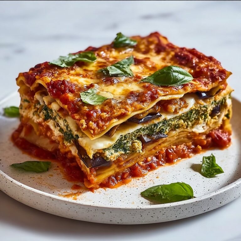 Eggplant Lasagna with Arugula Almond Pesto Recipe