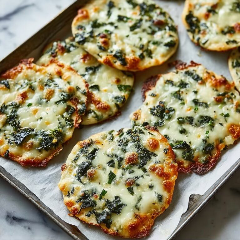 Spinach Dip Cheese Crisps Recipe
