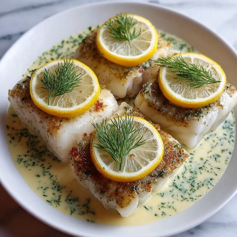 Baked Cod with Lemon-Dill Sauce Recipe