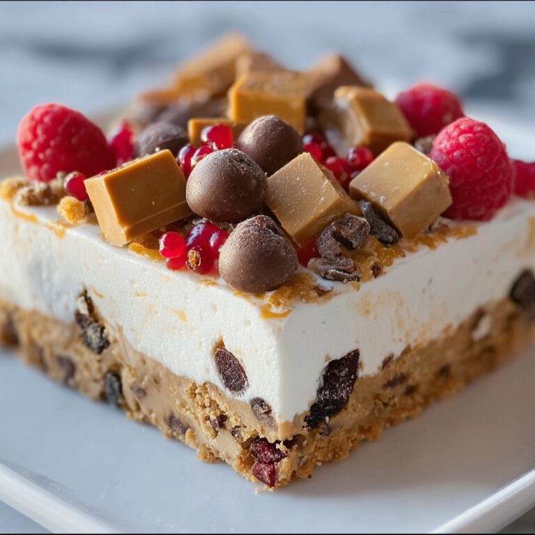 No-Bake Cookie Dough Cheesecake Bars Recipe