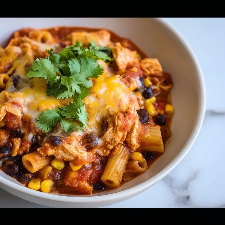 Slow Cooker Chicken Enchilada Pasta Recipe