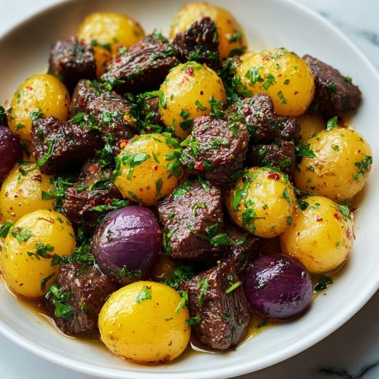 Crockpot Garlic Butter Beef Bites with Potatoes Recipe