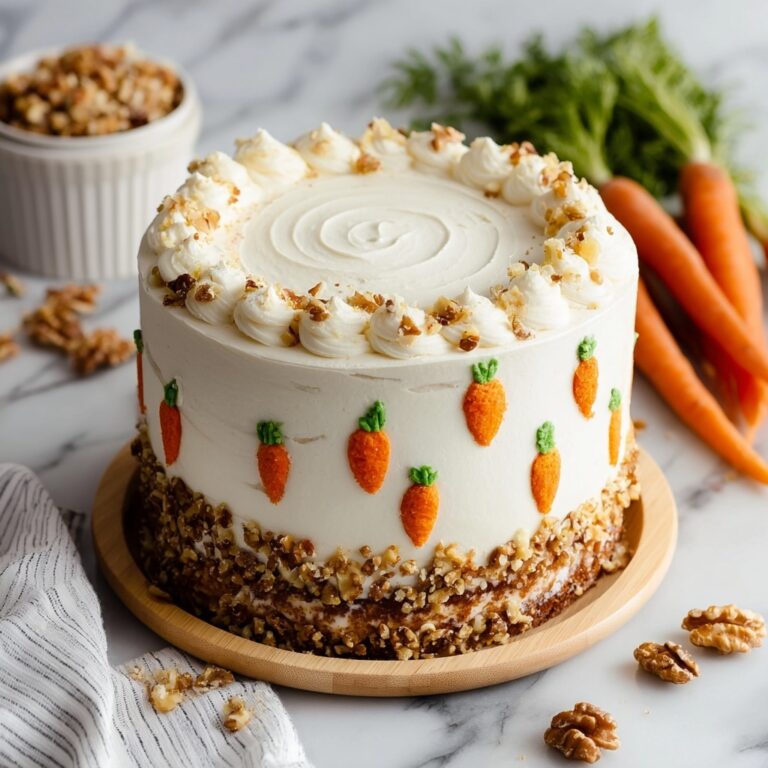 Vegan Carrot Cake with Swiss Meringue Buttercream and Candied Walnuts Recipe