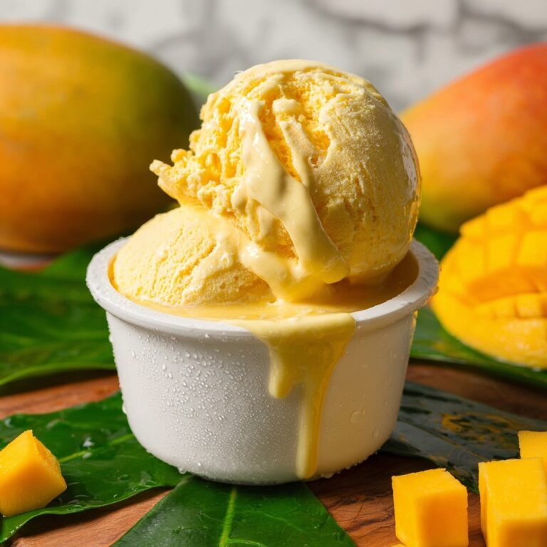 Vegan Mango Ice Cream (No Churn, 3 Ingredients) Recipe