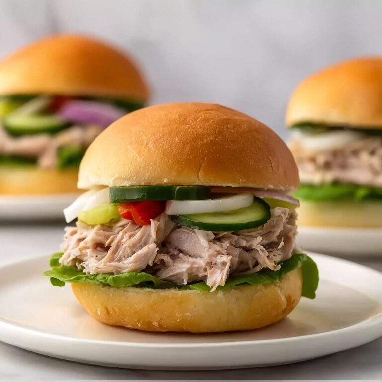 Tuna Salad Sliders with Pepper Jack and Fresh Veggies Recipe