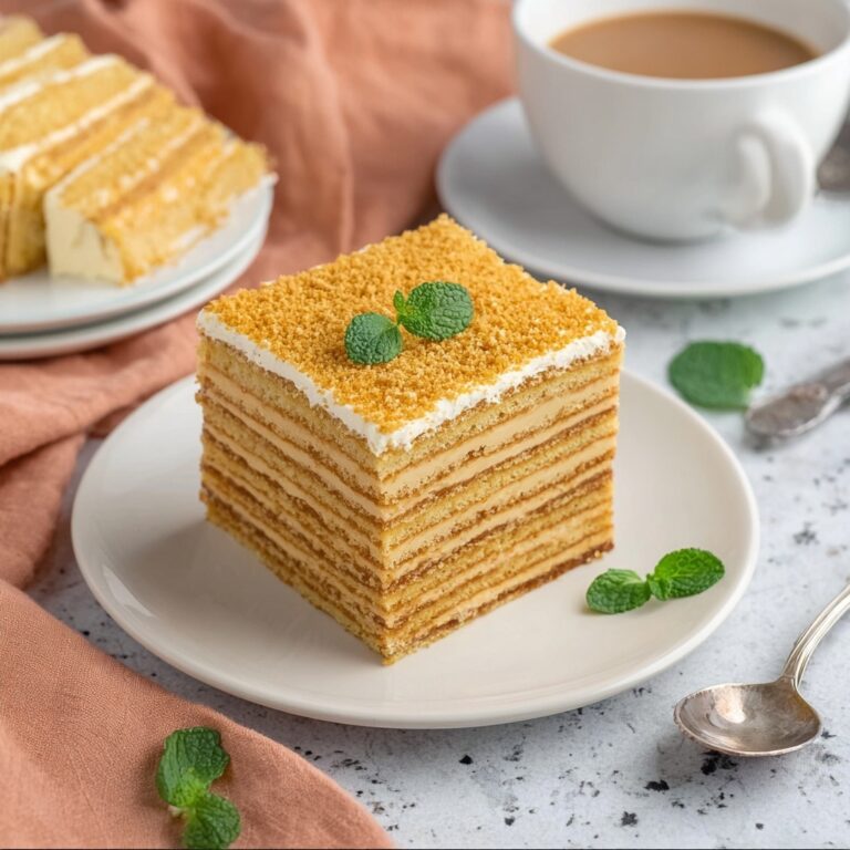 Honey Layer Cake: Medena Pita with Creamy Filling Recipe