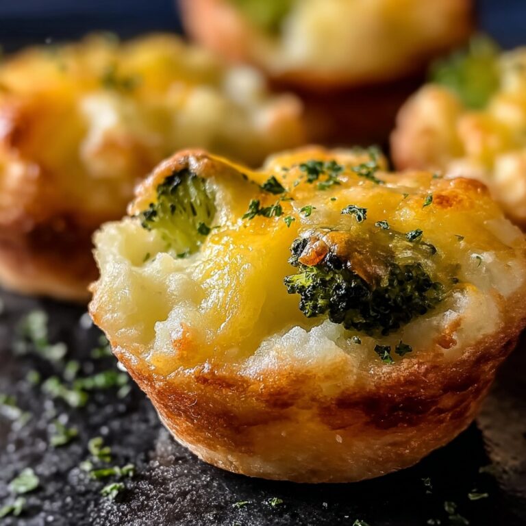 Broccoli Cheddar Smashed Potato Cups Recipe