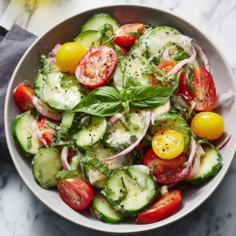 Cucumber Salad with Dill and Red Onion Recipe
